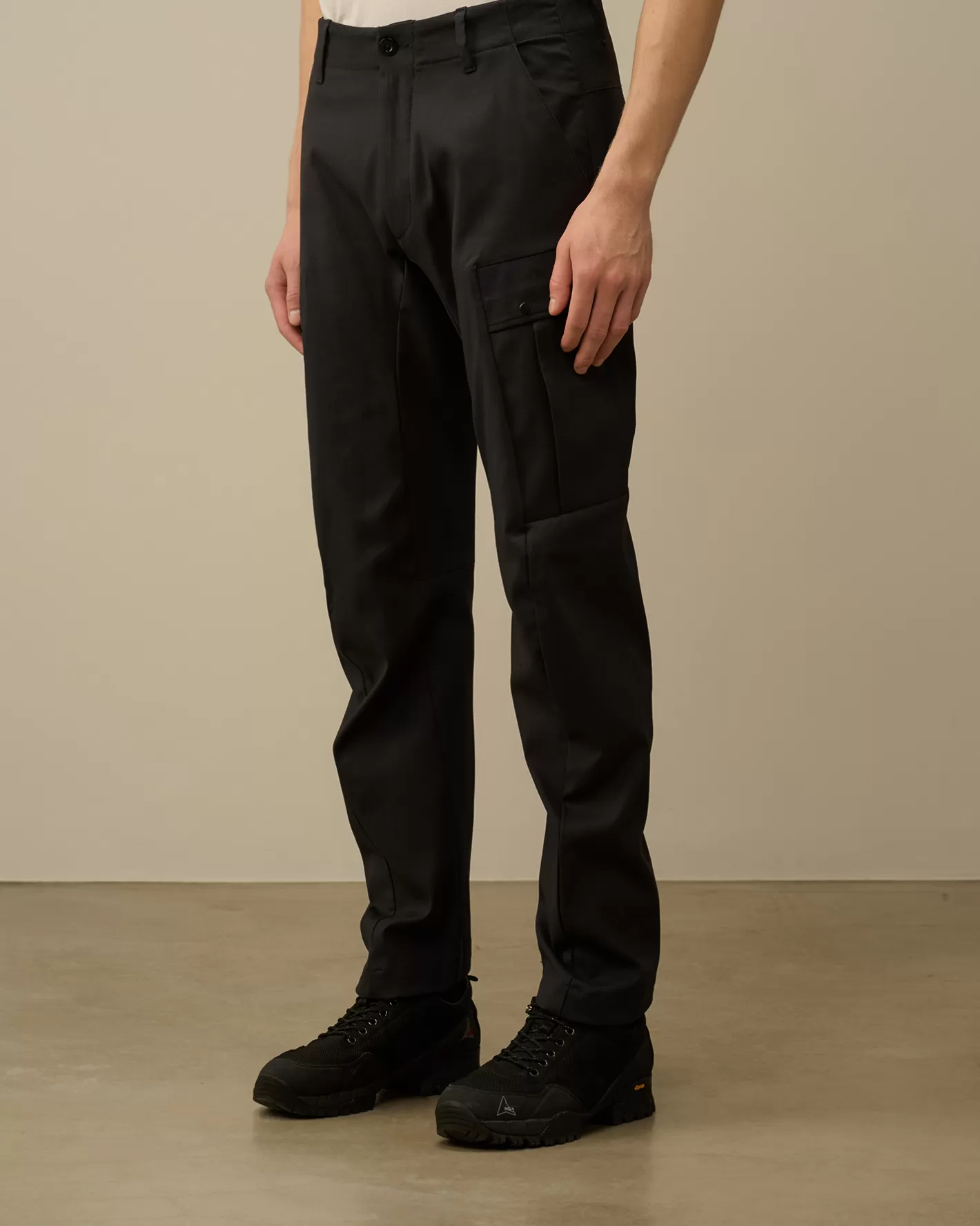 C.P. Company Trousers^Superior Structure Stretch Regular Cargo Pants Black Sand