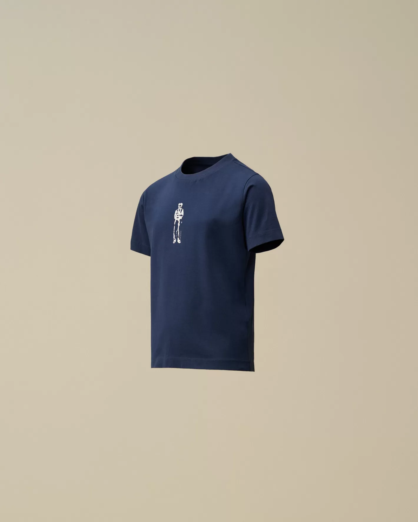 C.P. Company Clothing 2-3^U16 Cotton Jersey 30/1 British Sailor Logo T-Shirt Estate Blue