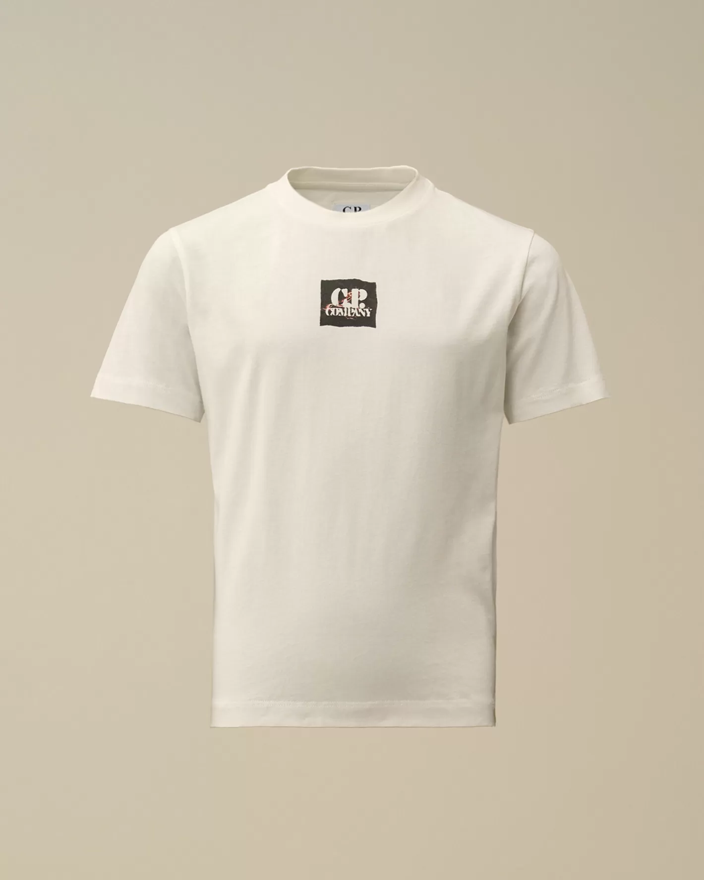 C.P. Company Clothing 10-14^U16 Cotton Jersey 30/1 British Sailor T-Shirt Gauze White