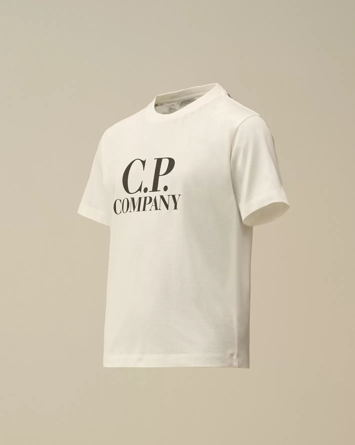 C.P. Company Clothing 10-14^U16 Cotton Jersey 30/1 Goggle T-Shirt Gauze White