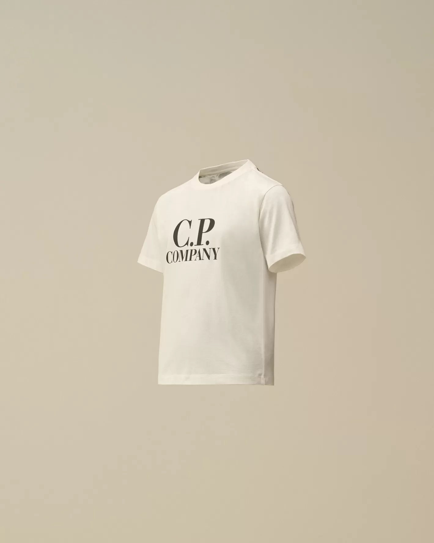 C.P. Company Clothing 2-3^U16 Cotton Jersey 30/1 Goggle T-Shirt Gauze White