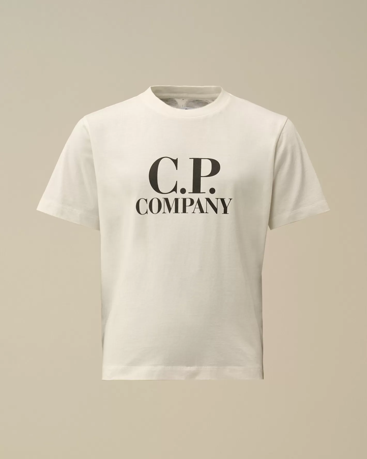 C.P. Company Clothing 10-14^U16 Cotton Jersey 30/1 Goggle T-Shirt Gauze White