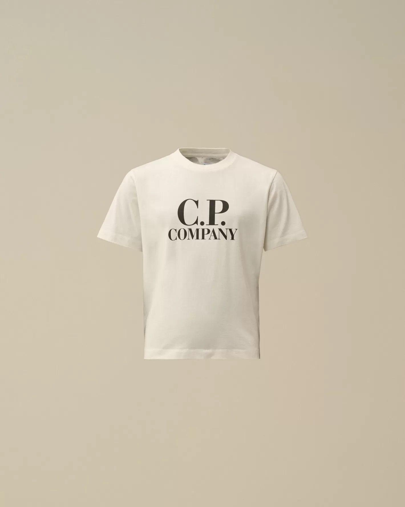 C.P. Company Clothing 2-3^U16 Cotton Jersey 30/1 Goggle T-Shirt Gauze White