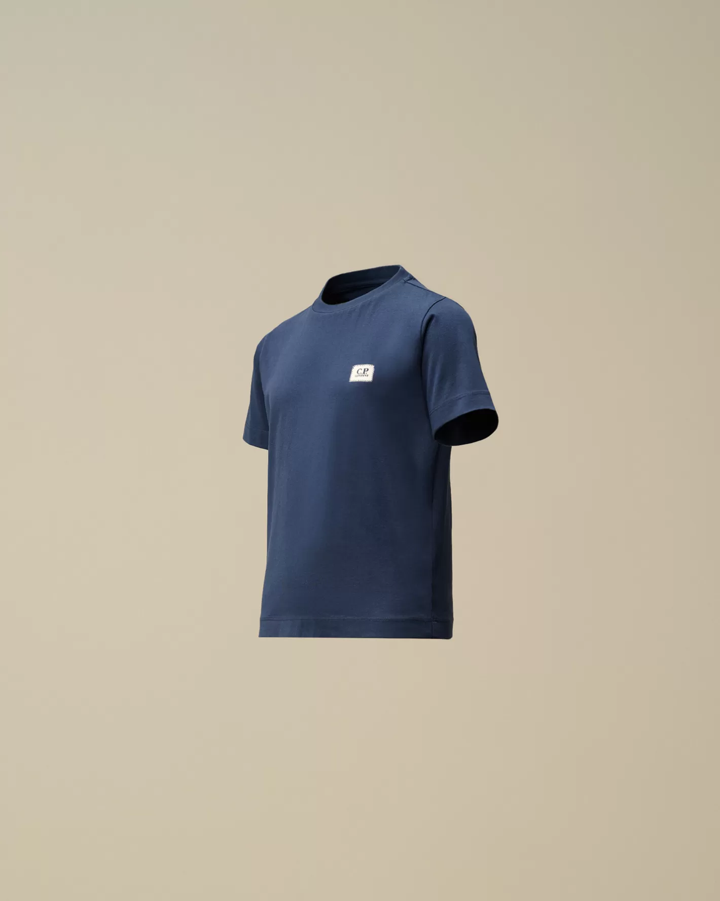 C.P. Company Clothing 2-3^U16 Cotton Jersey 30/1 Logo T-Shirt Estate Blue