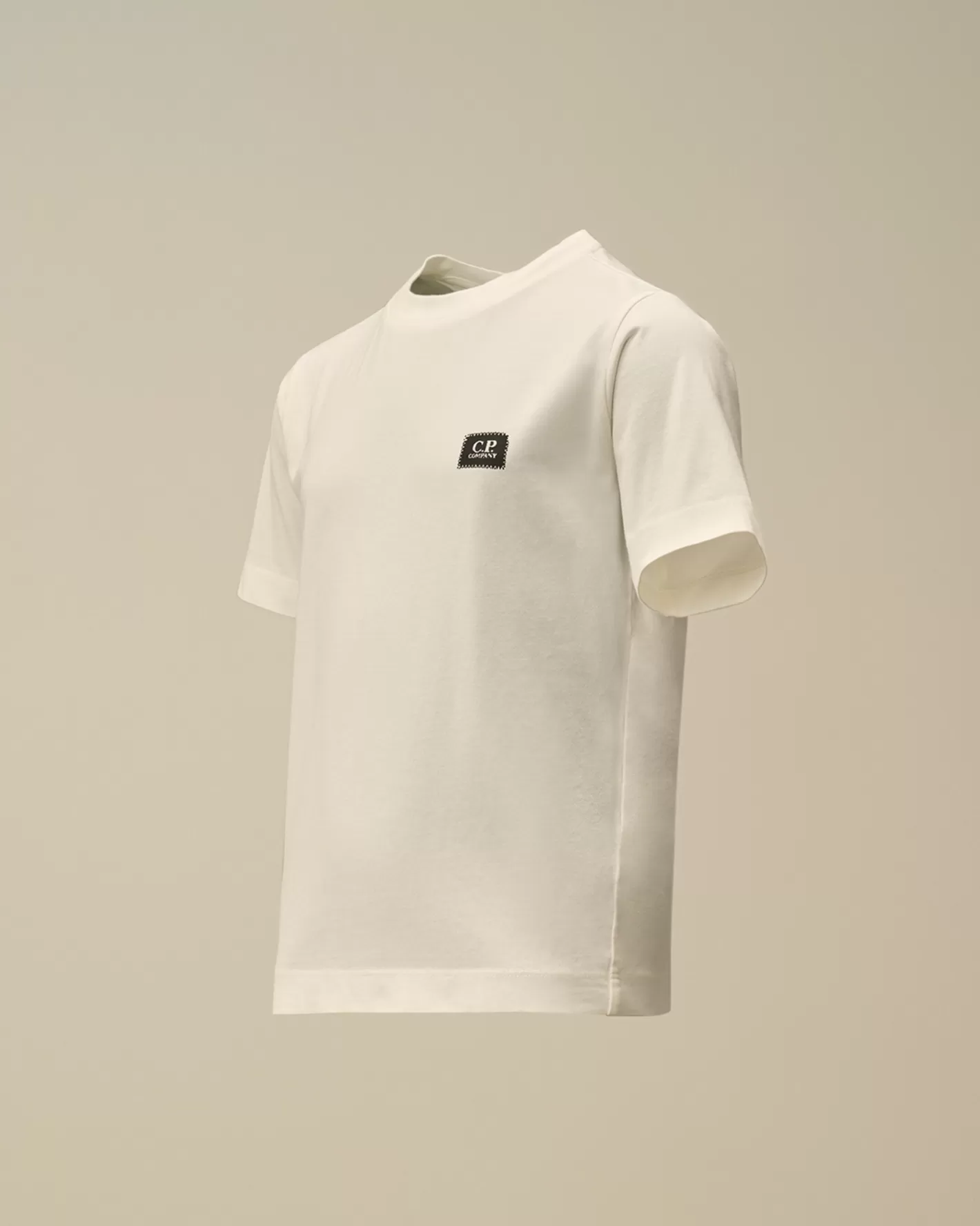 C.P. Company Clothing 10-14^U16 Cotton Jersey 30/1 Logo T-Shirt Gauze White