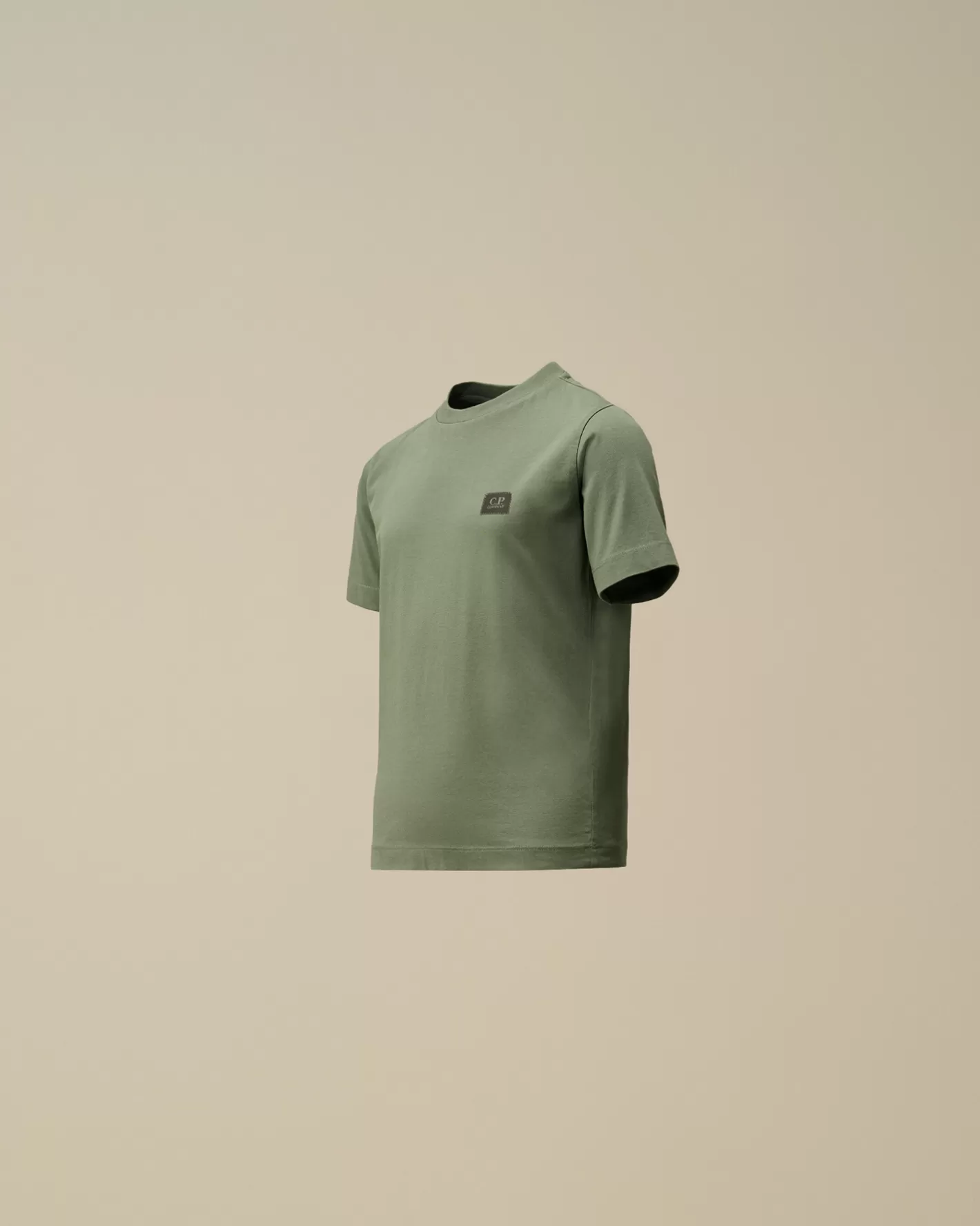 C.P. Company Clothing 2-3^U16 Cotton Jersey 30/1 Logo T-Shirt Artichoke Green