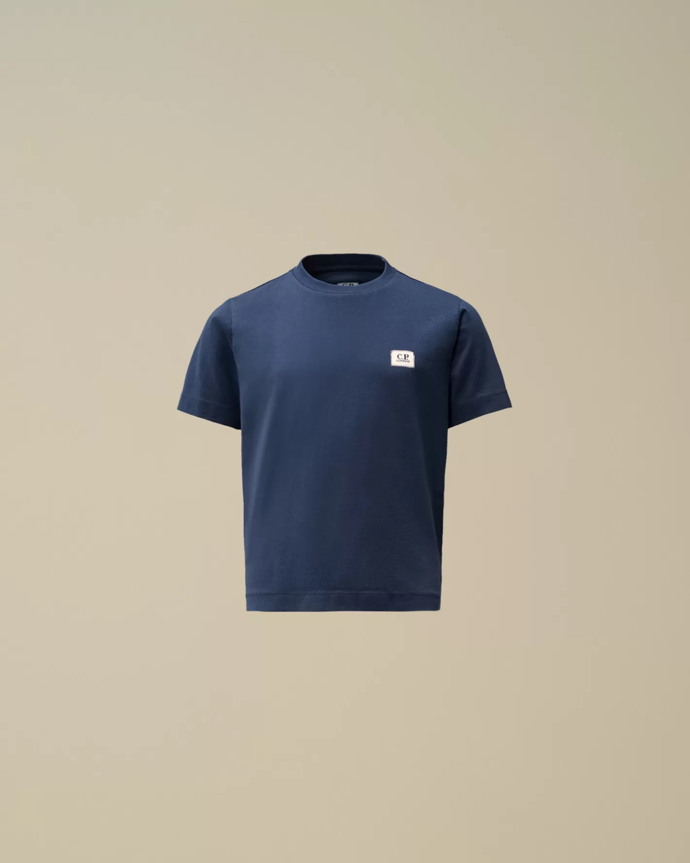 C.P. Company Clothing 2-3^U16 Cotton Jersey 30/1 Logo T-Shirt Estate Blue