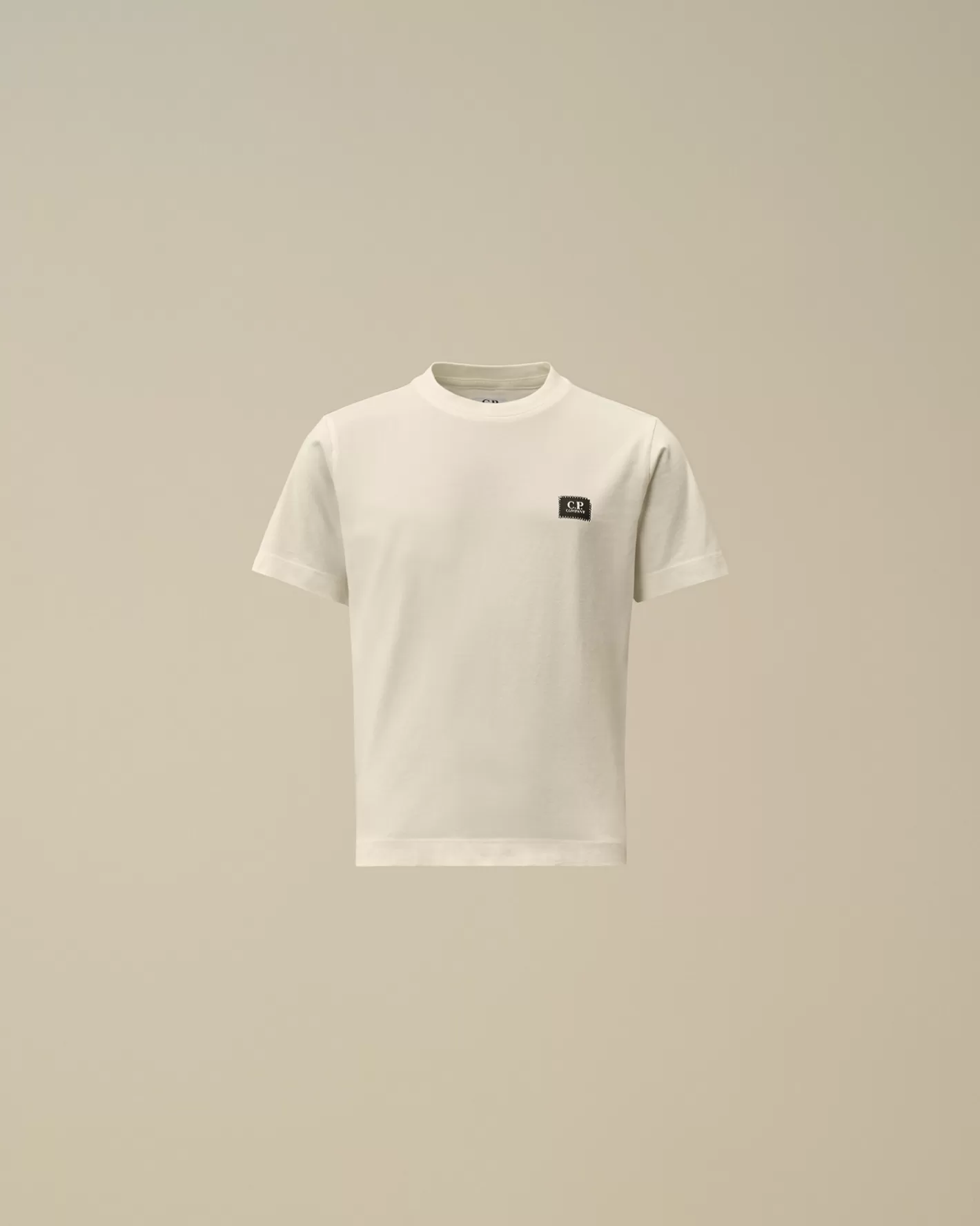 C.P. Company Clothing 2-3^U16 Cotton Jersey 30/1 Logo T-Shirt Gauze White