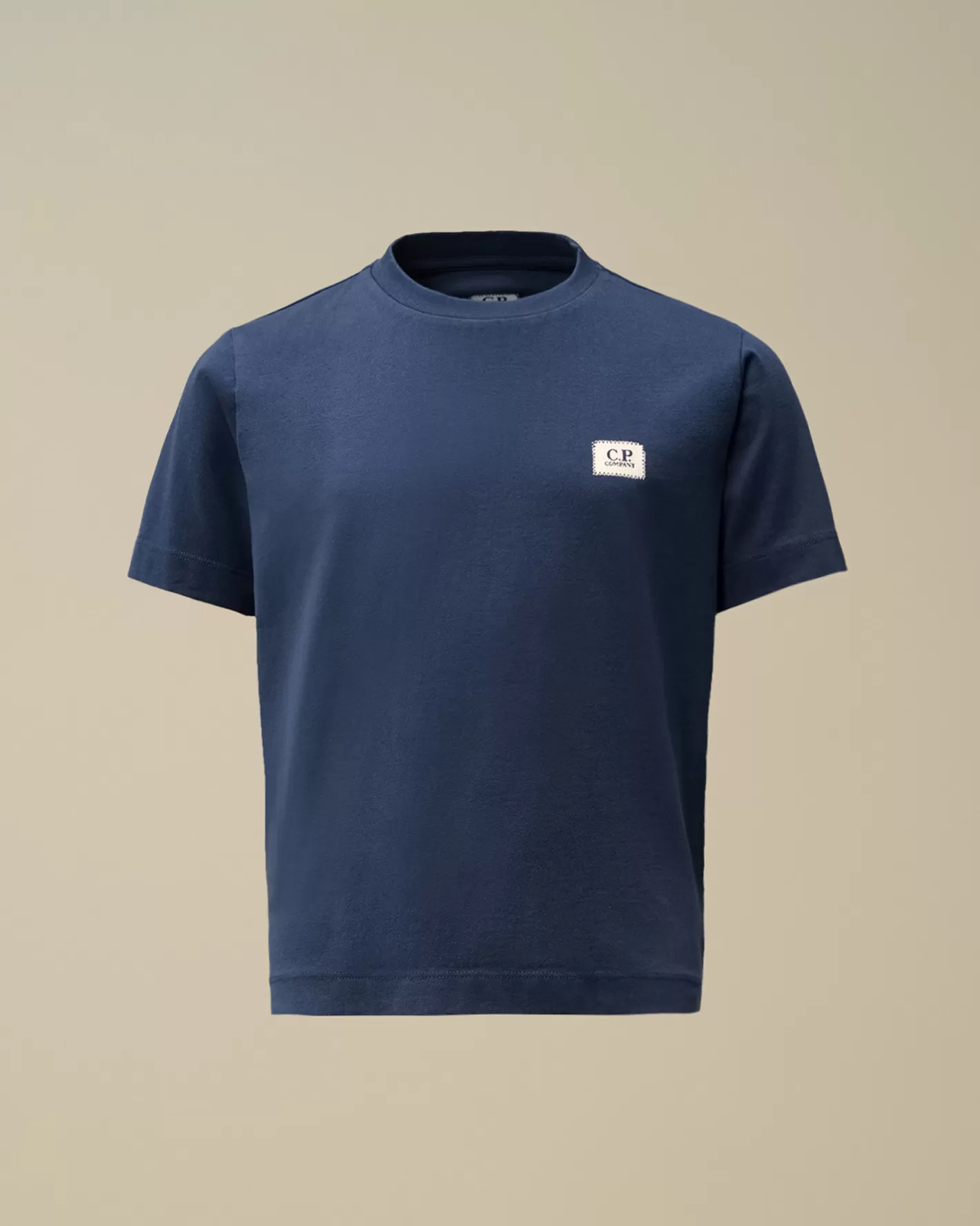 C.P. Company Clothing 10-14^U16 Cotton Jersey 30/1 Logo T-Shirt Estate Blue