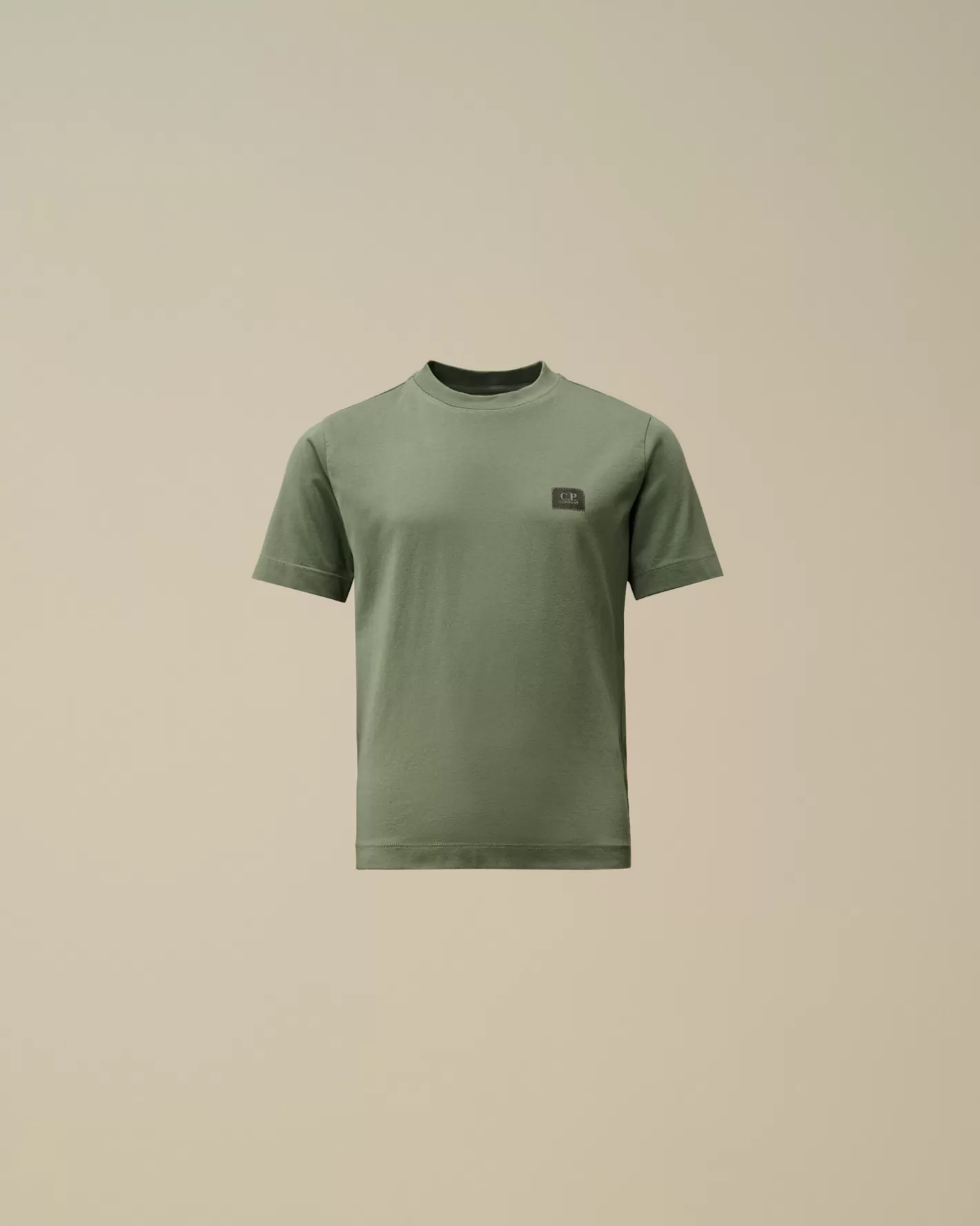 C.P. Company Clothing 2-3^U16 Cotton Jersey 30/1 Logo T-Shirt Artichoke Green