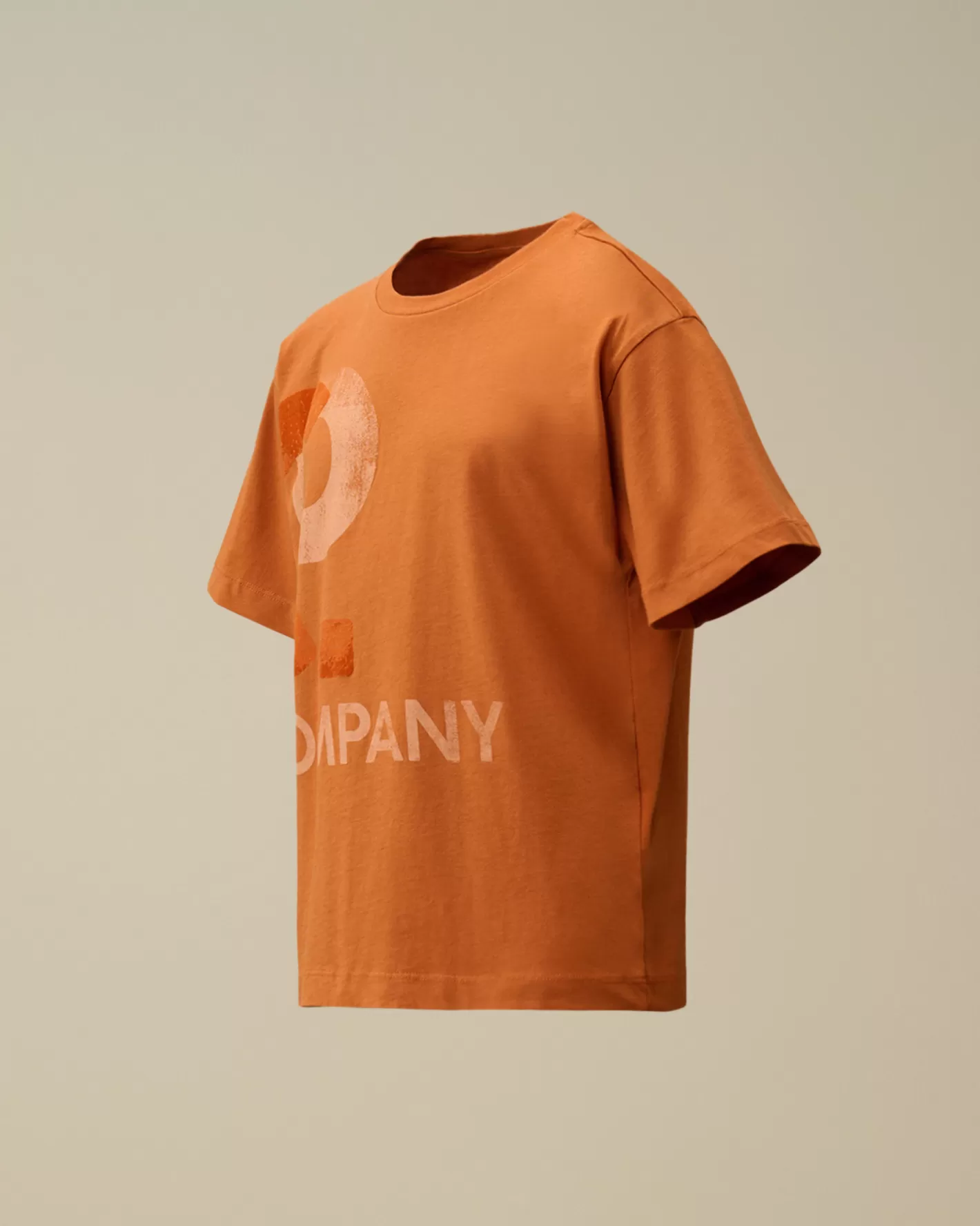 C.P. Company Clothing 10-14^U16 Cotton Jersey 30/1 Maxi Logo T-Shirt Bombay Brown