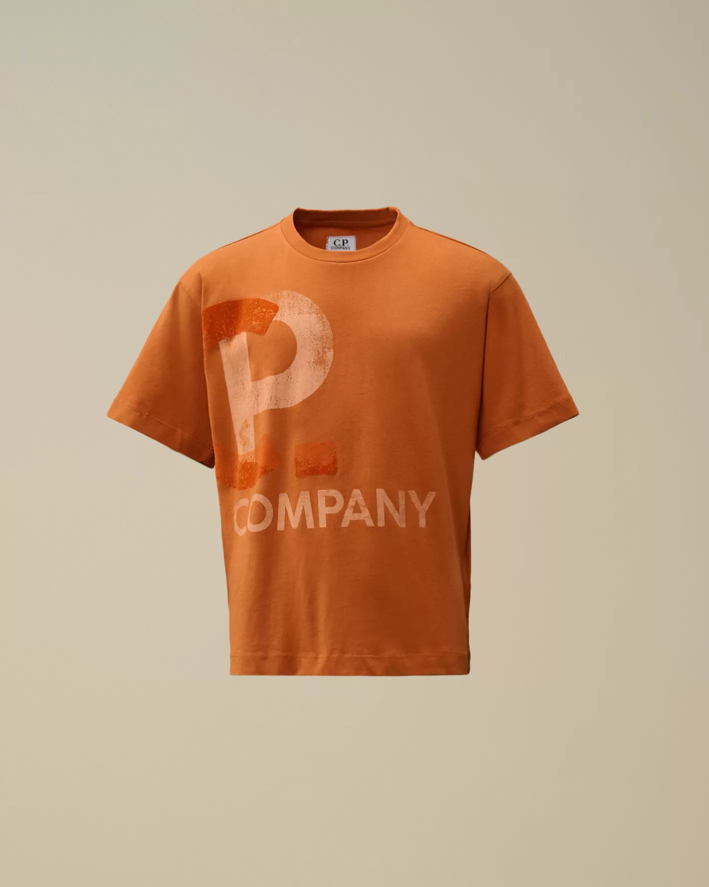 C.P. Company Clothing 4-8^U16 Cotton Jersey 30/1 Maxi Logo T-Shirt Bombay Brown