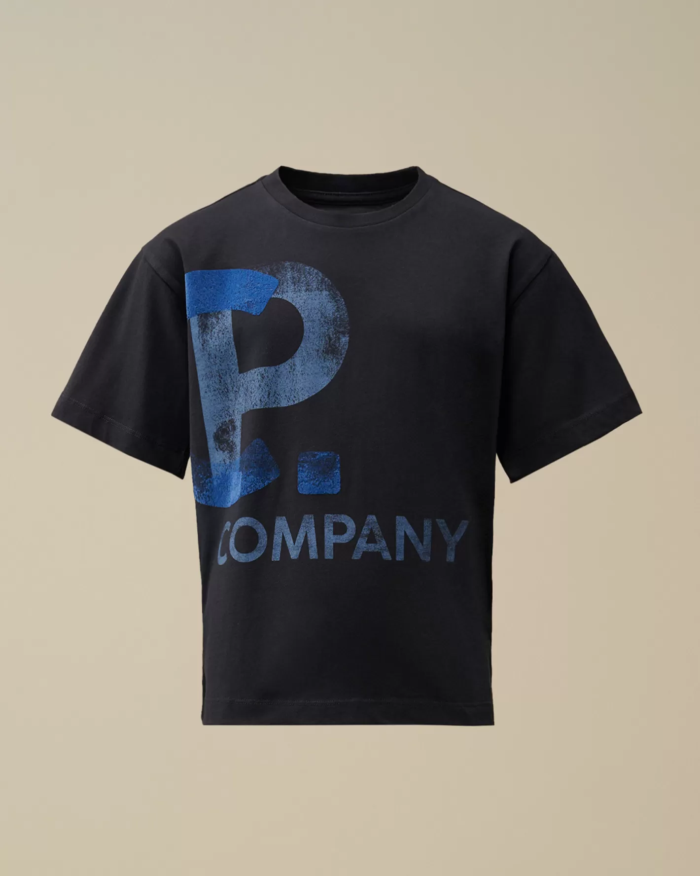 C.P. Company Clothing 10-14^U16 Cotton Jersey 30/1 Maxi Logo T-Shirt Total Eclipse – Blue