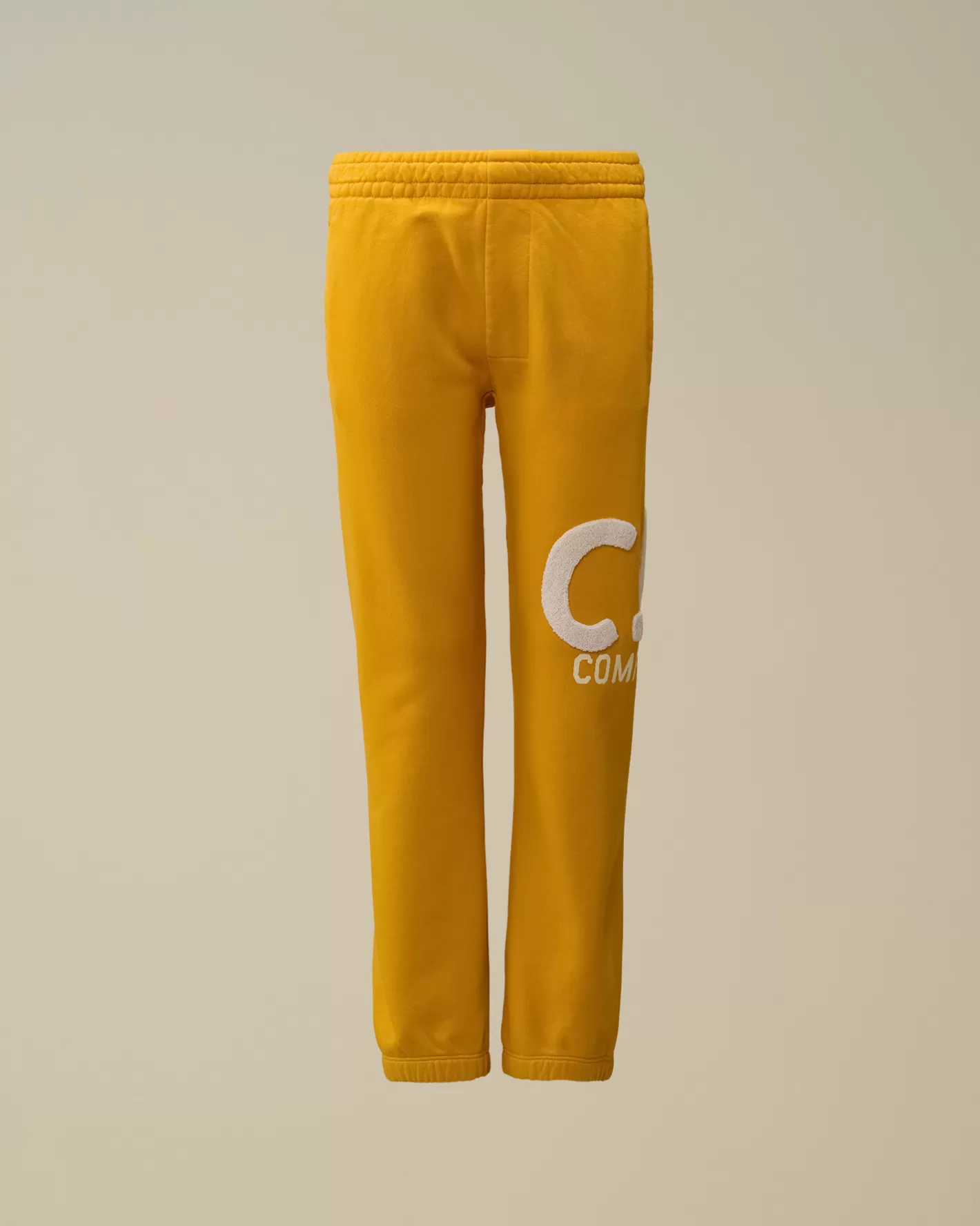 C.P. Company Clothing 4-8^U16 Diagonal Fleece Big Logo Sweatpants Golden Rod - Yellow