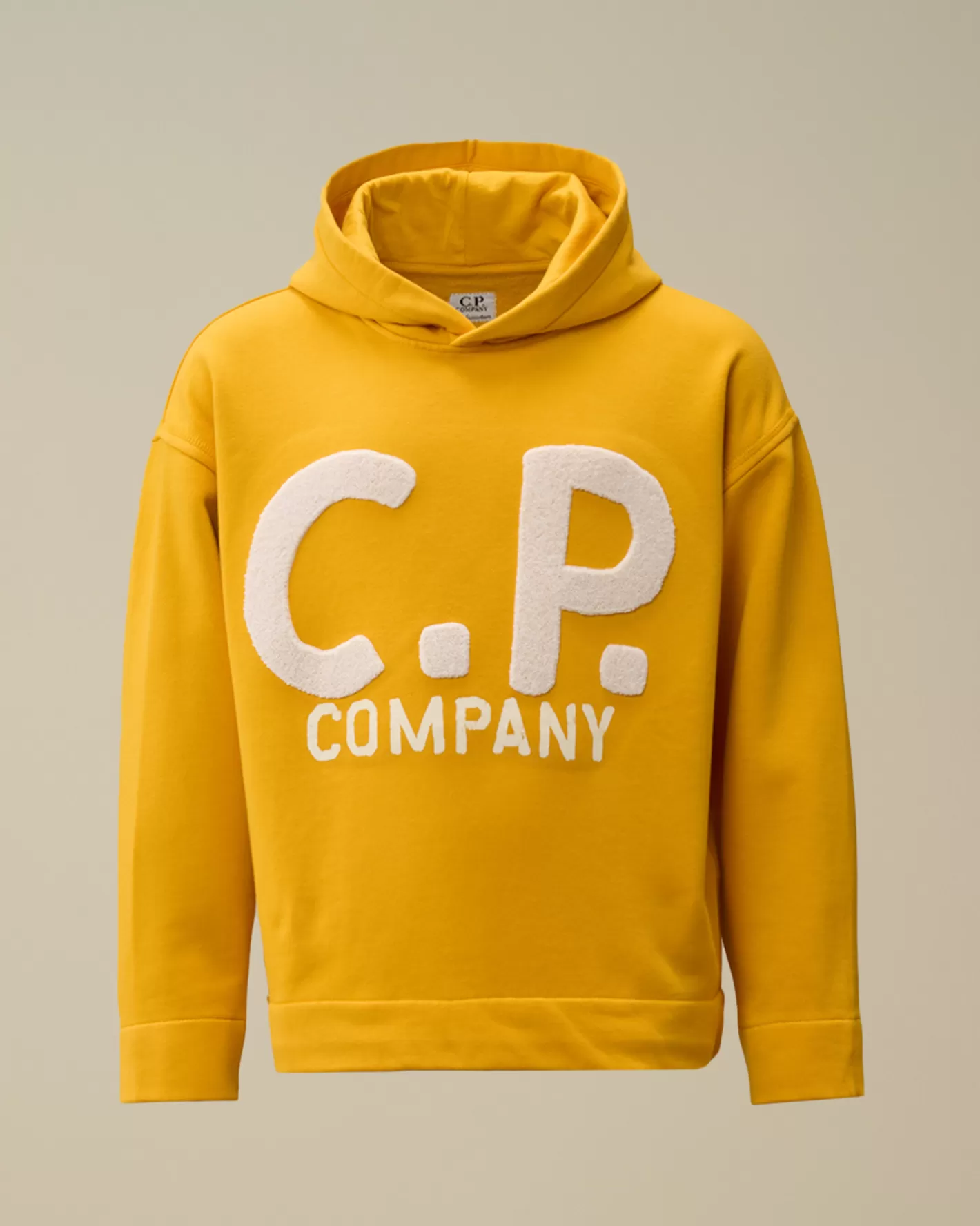 C.P. Company Clothing 10-14^U16 Diagonal Fleece Boxy Hooded Sweatshirt Golden Rod - Yellow