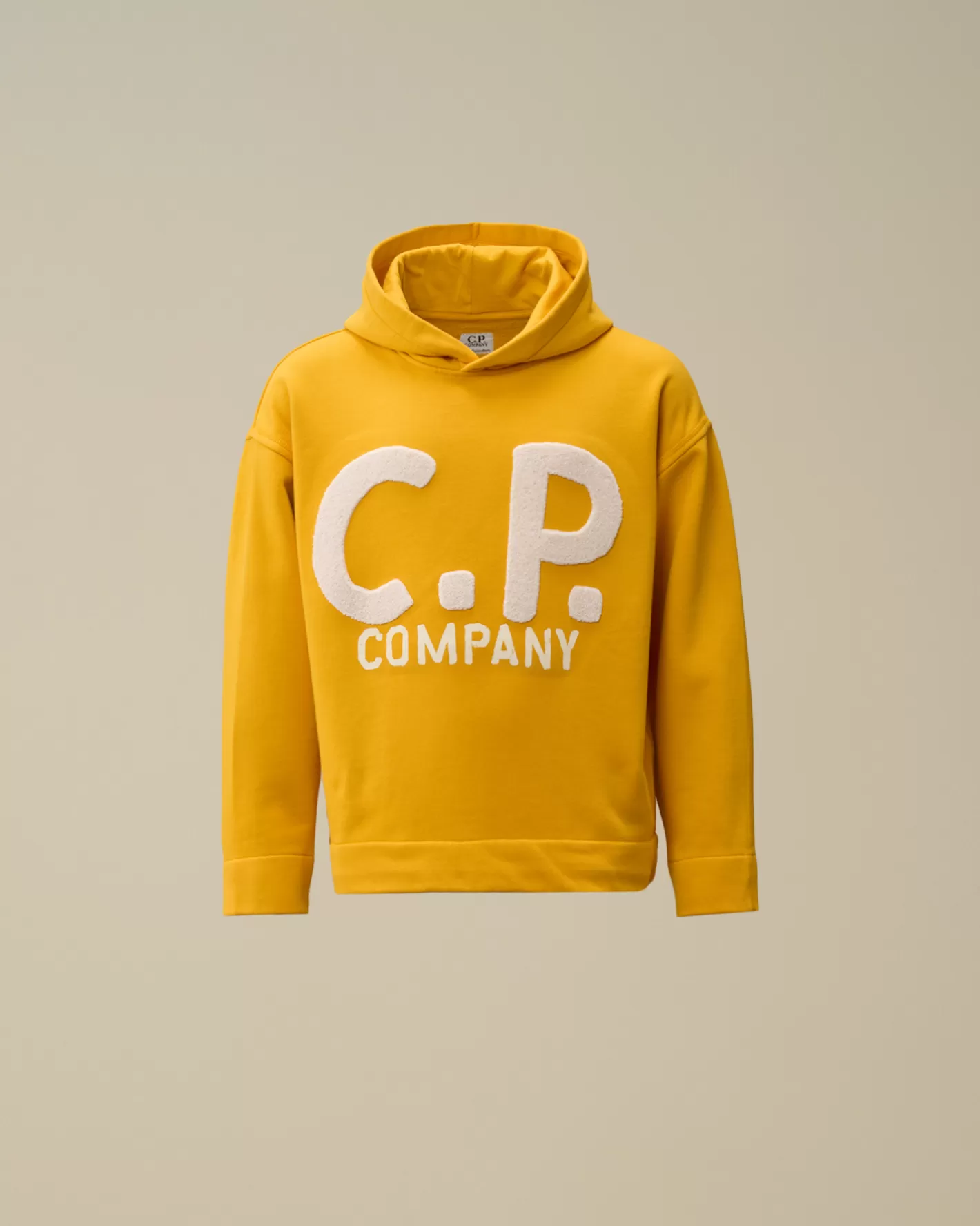 C.P. Company Clothing 4-8^U16 Diagonal Fleece Boxy Hooded Sweatshirt Golden Rod - Yellow