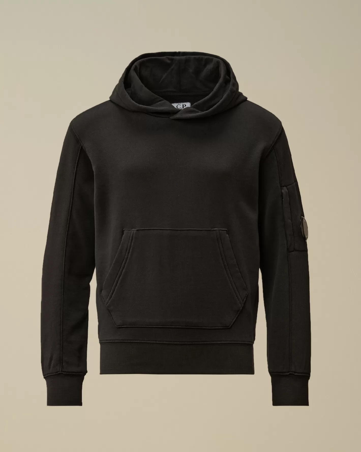 C.P. Company Clothing 10-14^U16 Diagonal Fleece Hooded Sweatshirt Black