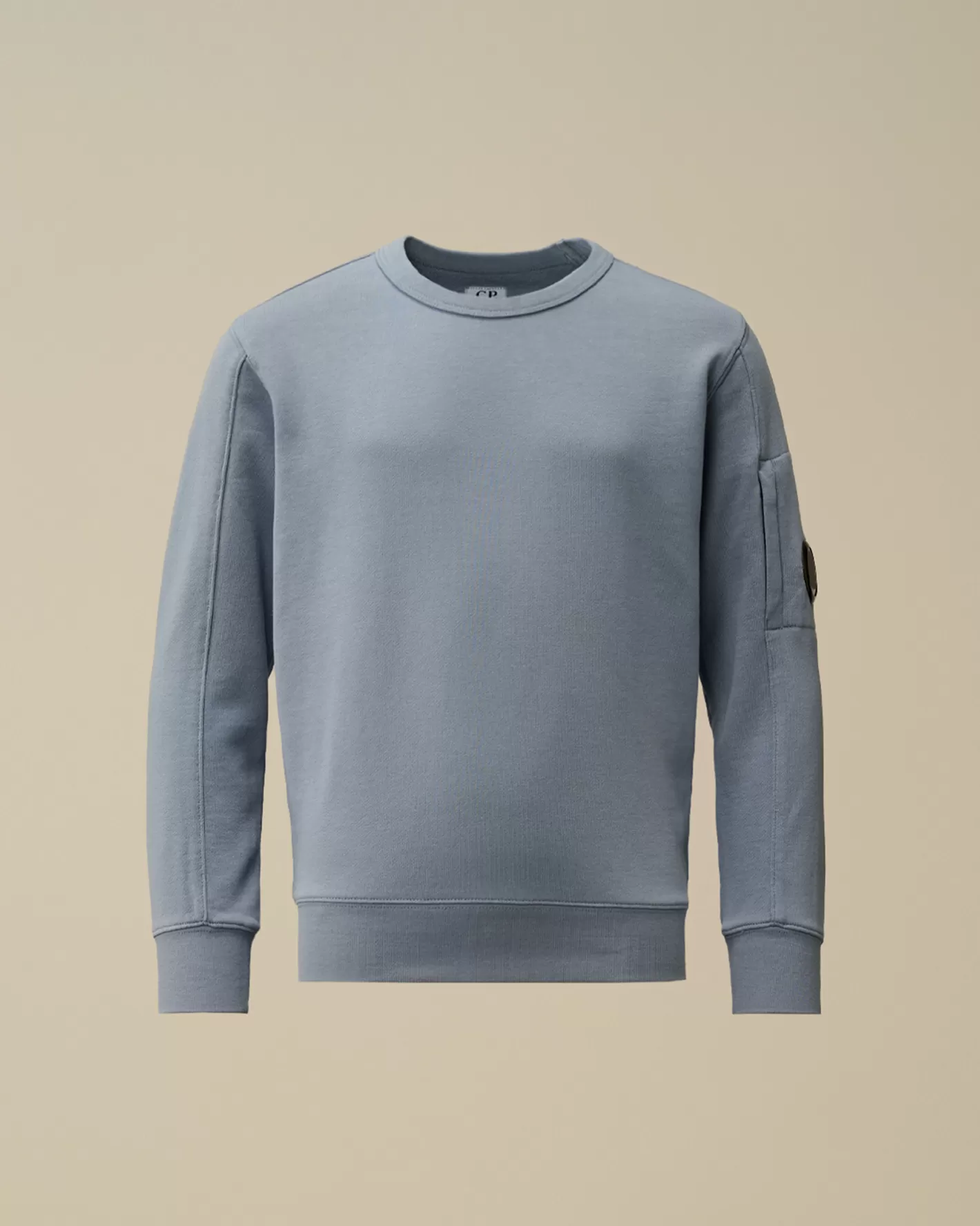 C.P. Company Clothing 10-14^U16 Diagonal Fleece Lens Crew Neck Sweatshirt Flint Stone – Blue