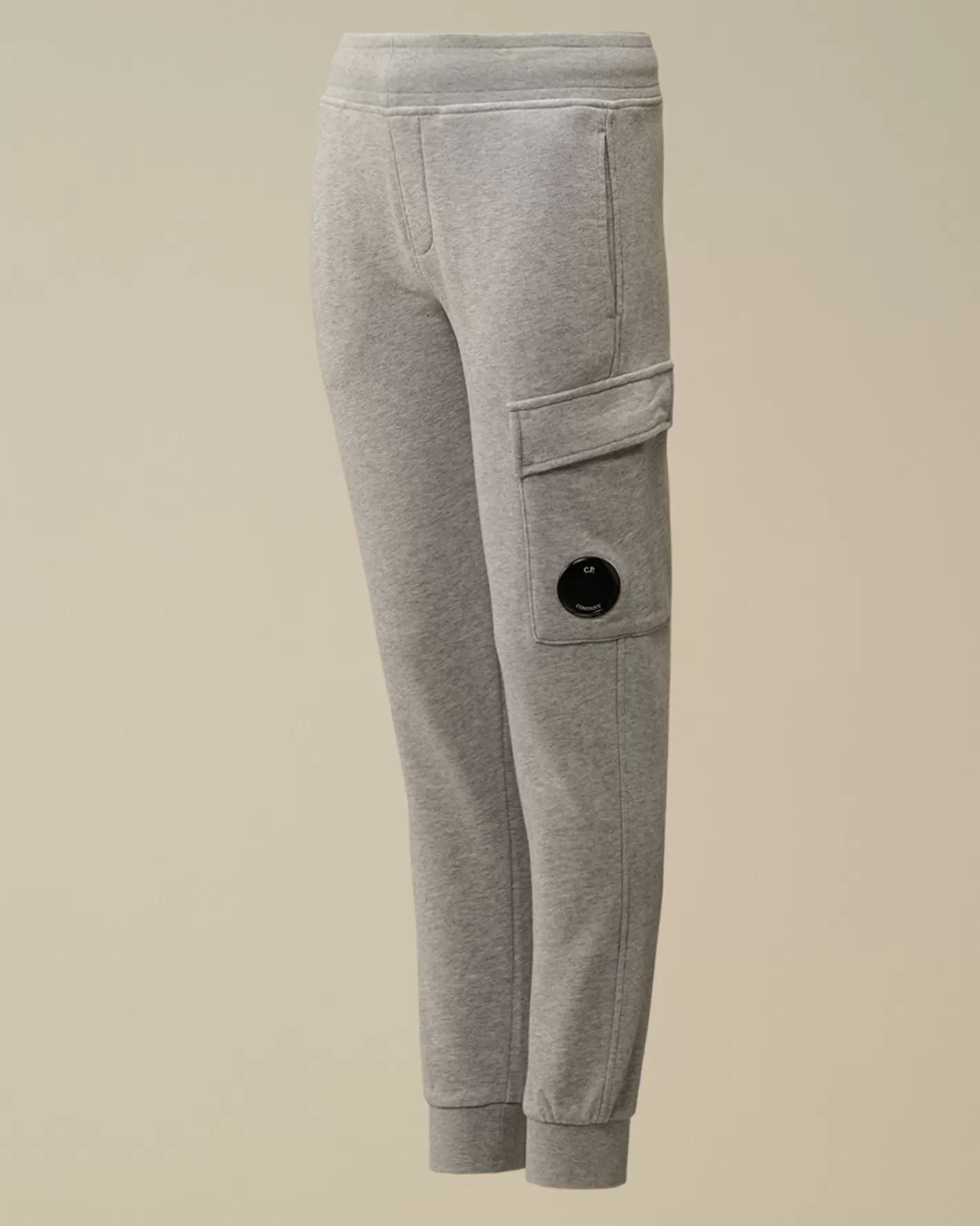 C.P. Company Clothing 10-14^U16 Diagonal Fleece Lens Sweatpants Grey Melange