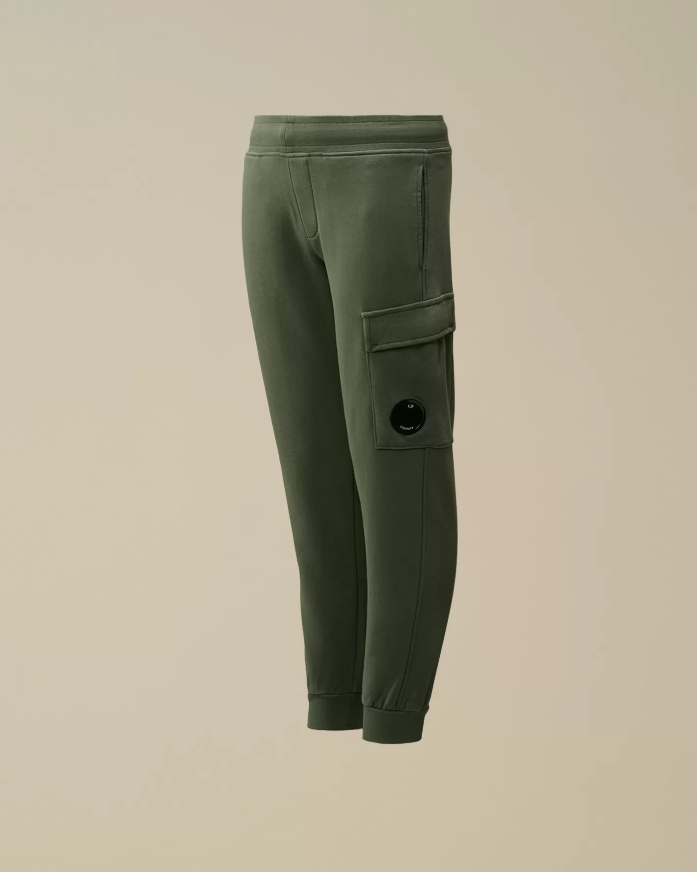 C.P. Company Clothing 2-3^U16 Diagonal Fleece Lens Sweatpants Artichoke Green