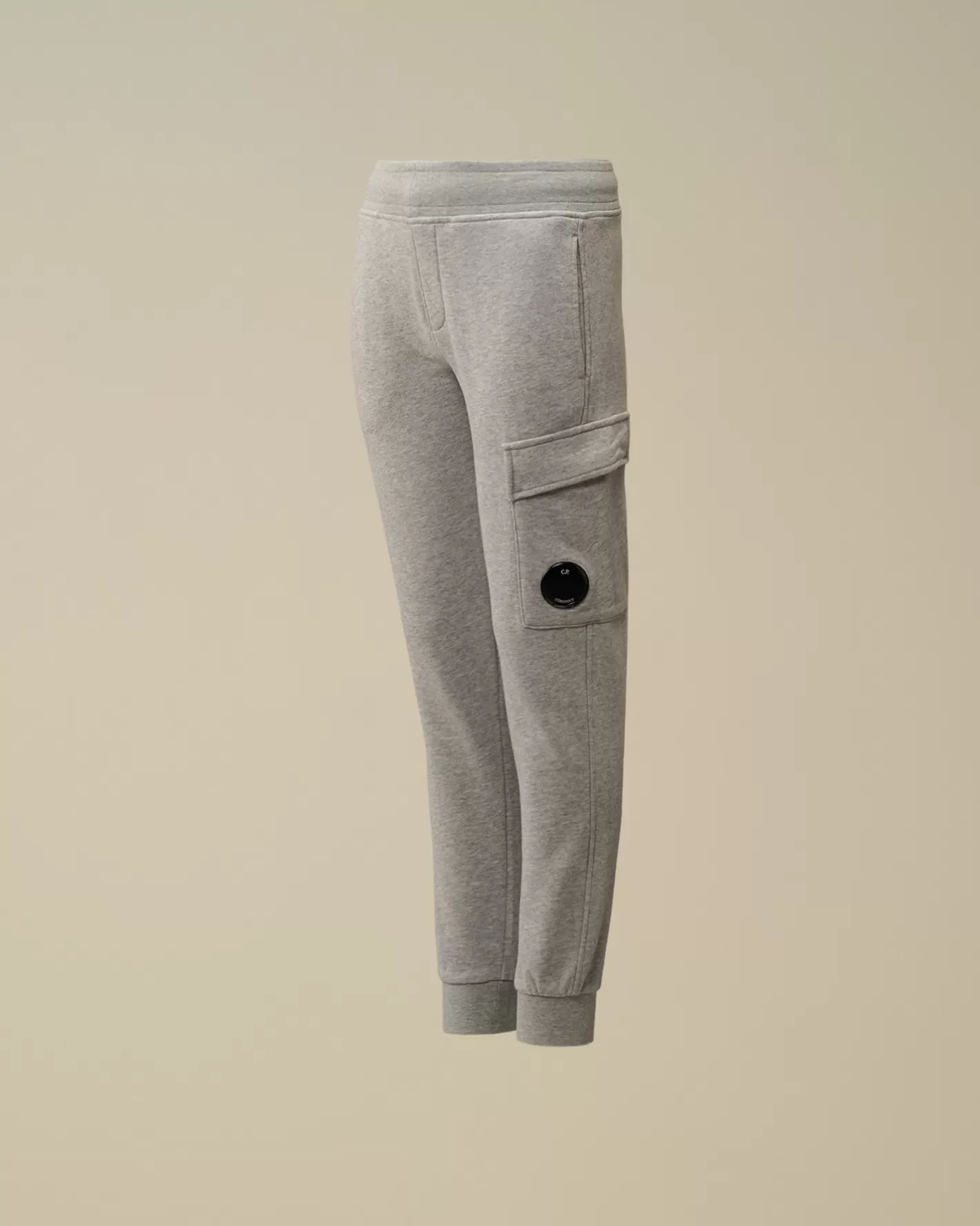 C.P. Company Clothing 2-3^U16 Diagonal Fleece Lens Sweatpants Grey Melange