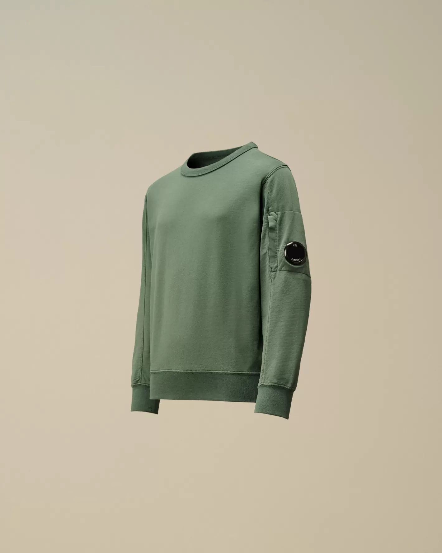 C.P. Company Clothing 4-8^U16 Light Fleece Crew Neck Sweatshirt Artichoke Green