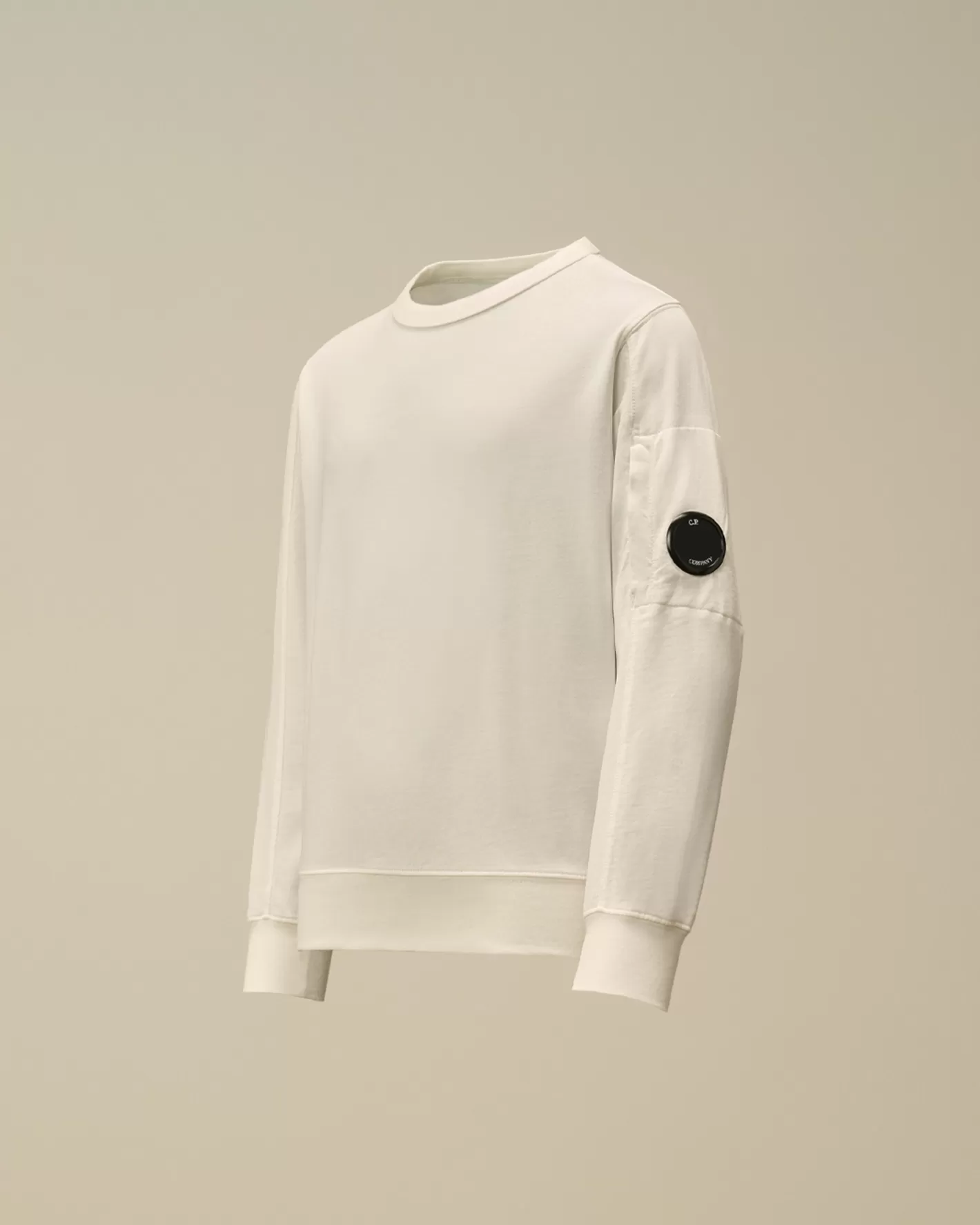 C.P. Company Clothing 10-14^U16 Light Fleece Crew Neck Sweatshirt Gauze White