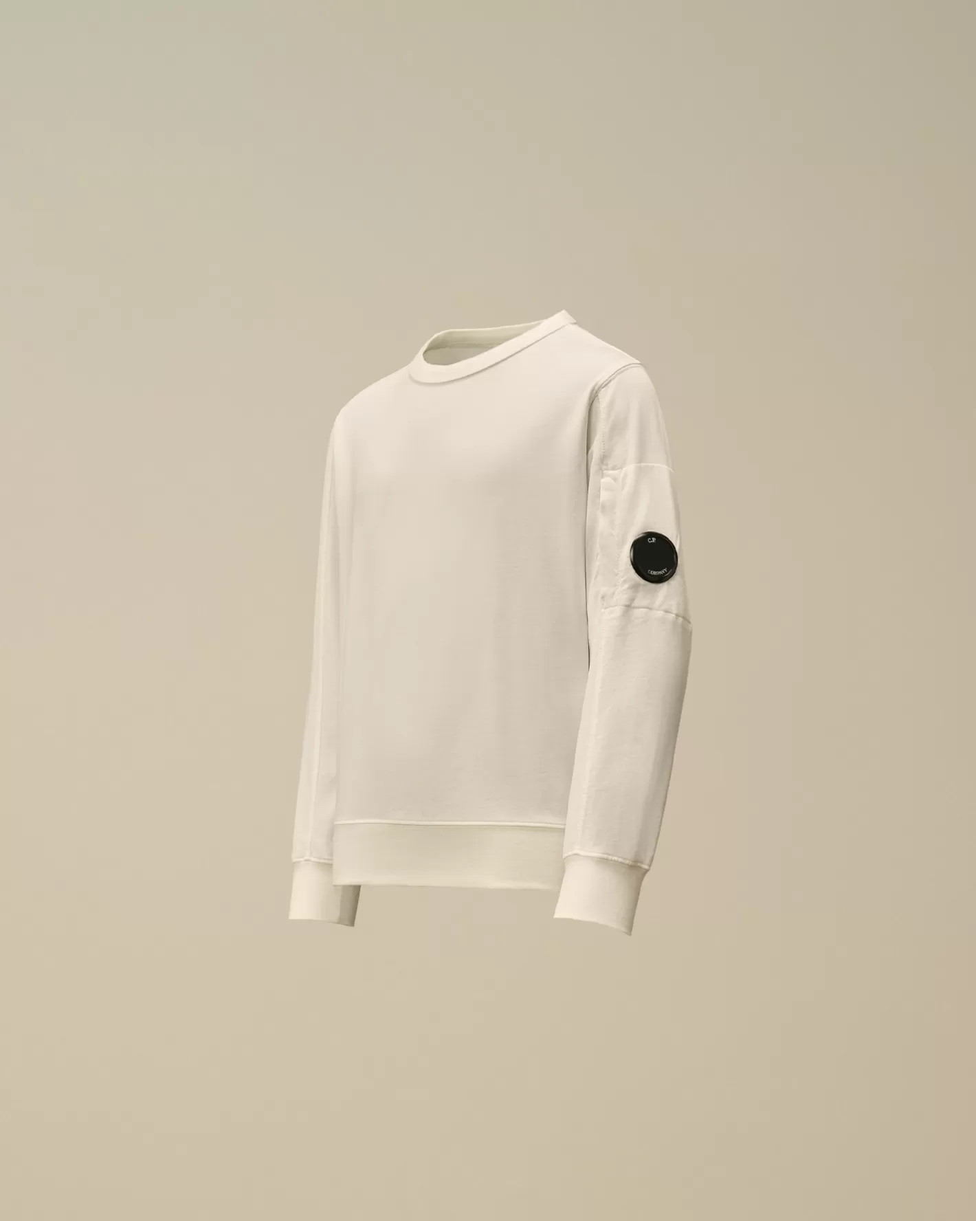 C.P. Company Clothing 4-8^U16 Light Fleece Crew Neck Sweatshirt Gauze White