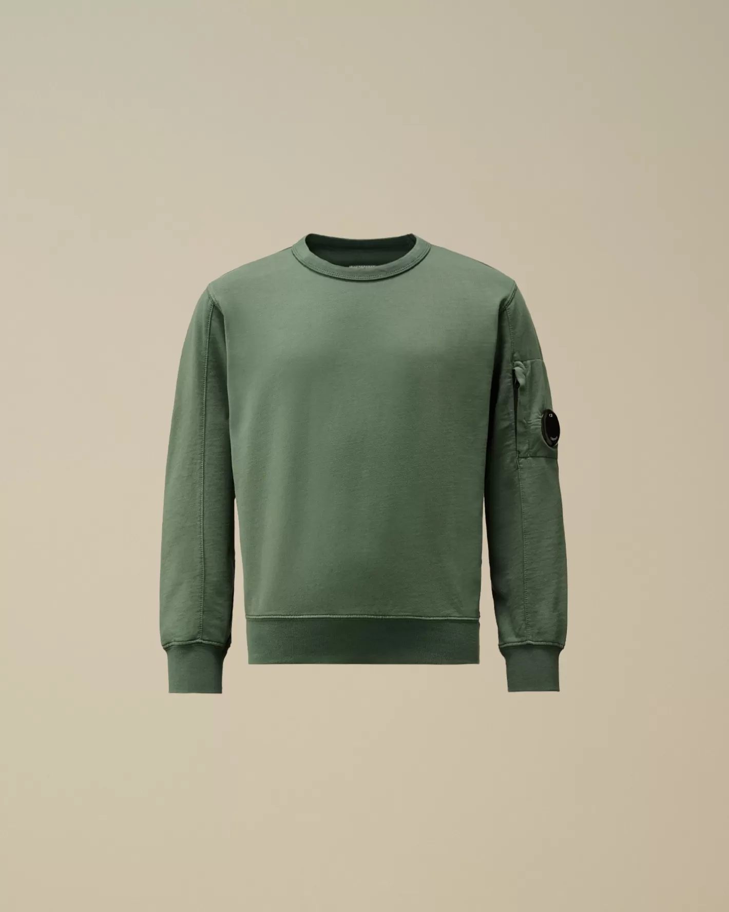 C.P. Company Clothing 4-8^U16 Light Fleece Crew Neck Sweatshirt Artichoke Green