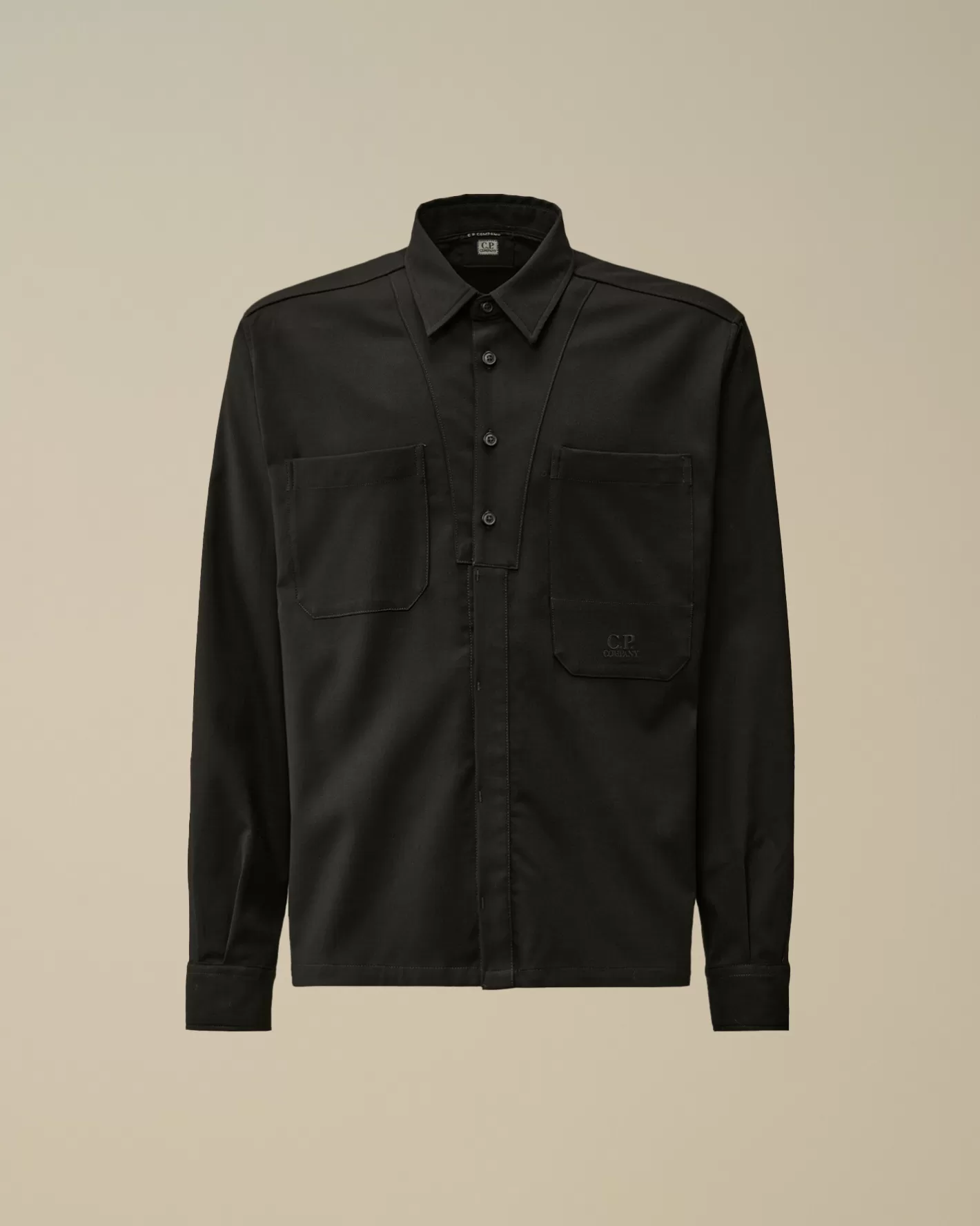 C.P. Company Shirt^Wool Gabardine Shirt Black